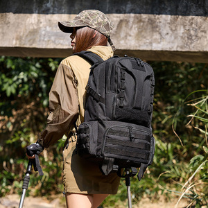 Masawei Tactical <b>Backpack</b> <b>Large</b> <b>Capacity</b> Molle System Outdoor Hiking Unisex Sports <b>Backpack</b> Black - Product Image 3