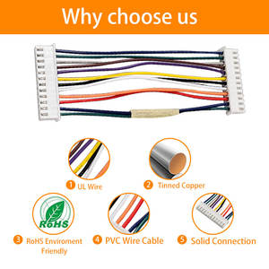 Cable Conector JST XH2.5 de 12 Pines, Paso de 2.5mm, Conector XH Macho y Hembra, Cable de Carga de Batería, Arnés de Cables 26AWG - Product Image 3