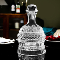 Carafe à whisky en verre rotatif créatif sans plomb de style européen, carafe à vin en cristal gravée, vente chaude