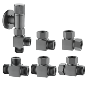 Robinet d'angle en laiton, raccord en T à filetage mâle, durable, pour chauffe-eau - Product Image 2