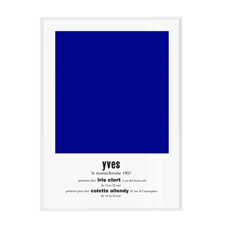 Canvas Painting Nordic Decor Klein Blue Poster And Print Wall Art Picture For Living Room Home Decoration