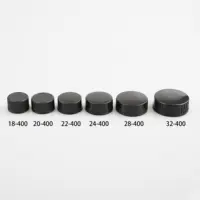 18/400 20/400 22/400 24/400 28/400 Zwarte Geribbelde Poly Seal Kegel Liner Plastic Fenol Caps Voor Glazen Flessen