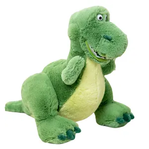 Sevimli dinozorlar karikatür kürklü yeşil ayakta sevimli dragons yatmadan oyuncaklar dinozor peluş oyuncak çocuklar için hediye