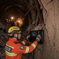 Détecteur radar portable LD-RII MIMO UWB à batterie 10 heures, détection traversant les murs, 3 cibles, 100 m, WiFi, IP65, haute précision, pour le sauvetage
