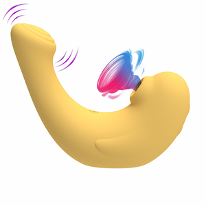 かわいいイルカ型の動物セックストイ、充電式多モード振動、吸引機能付きシリコン製女性用Gスポット・クリトリス刺激バイブレーター - Product Image 1