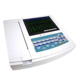 CONTEC ECG1200G Mesin Elektrokardiogram ECG, Layar Sentuh EKG EKG Monitor 12 Saluran Layar Sentuh Perangkat Lunak Interpretasi