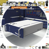 Generator Sumber Laser Serat Raycos Industri Daya Tinggi 3000W Baru Panjang Gelombang 1064nm Aksesoris Mesin Pemotong Catu Daya
