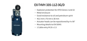 Interrupteur de position de sécurité antidéflagrant Schmersal EX-T4VH335-11Z-3G/D 151189297 pour équipement industriel pétrochimique - Product Image 2