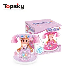 Telephone Musical Toys Interactive Educational Toys Fun Pretend Play Role Play Mini Plastic GCC Certificate Baby Girls for Kids