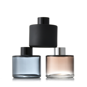 Luxury Empty Round Frost <strong>Reed</strong> 150ml 200ml Matte <strong>Black</strong> and White Glass Square Bottom <strong>Diffuser</strong> Bottle - Product Image 6