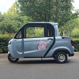 Mini tricycle électrique 2 portes <span class=keywords><strong>4</strong></span> <span class=keywords><strong>places</strong></span> + adulte + Tricycle Pickup Fashion Electric Cargo Tricycle <span class=keywords><strong>4</strong></span> Pasenyer Supplier 1000W Tres Ruedas - Product Image 2