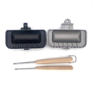 Poêle à sandwich double face antiadhésive pliable pour la cuisson du pain, des toasts, des crêpes, outil de cuisine pour le petit-déjeuner - Vente en gros - Product Image 3