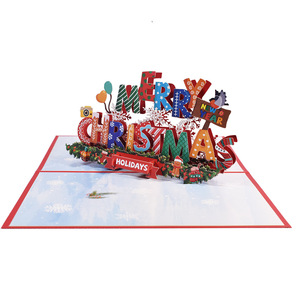 <span class=keywords><strong>Carte</strong></span> de vœux de Noël 3D SYC avec design personnalisable, papier spécial, impression couleur - Product Image 5