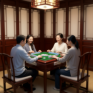 Tapete de Mahjong Premium Grande Azul Estampado Antideslizante de Melamina para 4 Jugadores, Mesa de Juego para Interiores, Diseño Duradero - Product Image 2