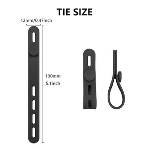 Wholesale Cable Ties Silicone Organizer Tie Reusable <b>Cord</b> with High <b>Elasticity</b> Adjustable Anti-Lost Soft Rubber Strap Holder - Product Image 4