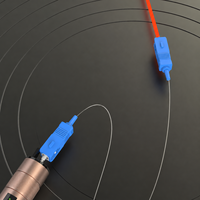 Kabel Serat Optik Tak Terlihat Transparan untuk Dalam Ruangan, Jaringan Optik Seluruh Rumah, Single-Mode Single-Core, Kabel Patch SC-SC