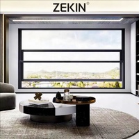 Ventana de Aluminio de Doble Vidrio con Elevación Vertical Motorizada Eléctrica de Gran Tamaño Personalizada