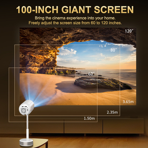 Projecteur intelligent sans fil 4K, système Android TV + manette de jeu, machine tout-en-un pour le home cinéma et le karaoké - Product Image 4