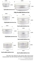 Pot en plastique à large ouverture avec couvercle, capacité 10g-50g, pour crème, masque facial, masques pour les yeux, en plastique PS