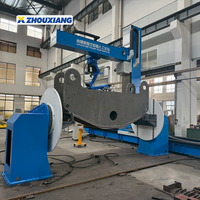 Nueva Estación de Trabajo Robótica de Soldadura Automática Zhouxiang H Beam con Riel de 12m para Soldadura de Estructuras de Acero