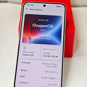 Teléfono Inteligente One Plus 15R Versión Global, Snapdragon 8 Elite Gen 5, Pantalla AMOLED de 6.83'' y 165Hz, OxygenOS 16, Batería de 7400mAh, Teléfono para Juegos - Product Image 6