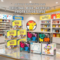Boîte de protection en acrylique transparente pour cartes Elite Trainer Box avec couvercle magnétique – Présentoir de collection robuste