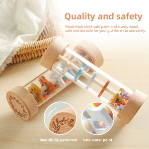 Offre Spéciale : Instrument de Percussion Orff – Cloche à Sable en Bois Effet Pluie, Tube Sonore pour Enfants, Accessoires Musicaux - Product Image 3