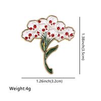 Broche Fleur Squelette Gothique Muguet en Alliage de Zinc pour Vêtements, Sac à Dos, Décoration, Badge, Nickel Noir Plaqué, Vente Chaude
