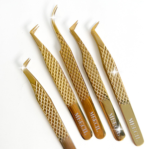 Thép Không Gỉ Slanted Tùy Chỉnh <span class=keywords><strong>Lash</strong></span> Nhíp Với Nhựa Bạc Sợi Mẹo Cho Nắm Hoàn Hảo Và Màu Hồng Lông Mi Mở Rộng - Product Image 4