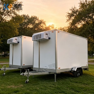 <span class=keywords><strong>Remorque</strong></span> frigorifique mobile blanche de 4 m, unité de congélation pour traiteur extérieur, mariages, festivals et événements - Product Image 1