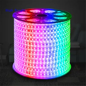 Haute lumière IP65 SMD 5050 10W 5m 10m 20m contrôle de la musique étanche IP68 RGB led bande tube pour lightbox