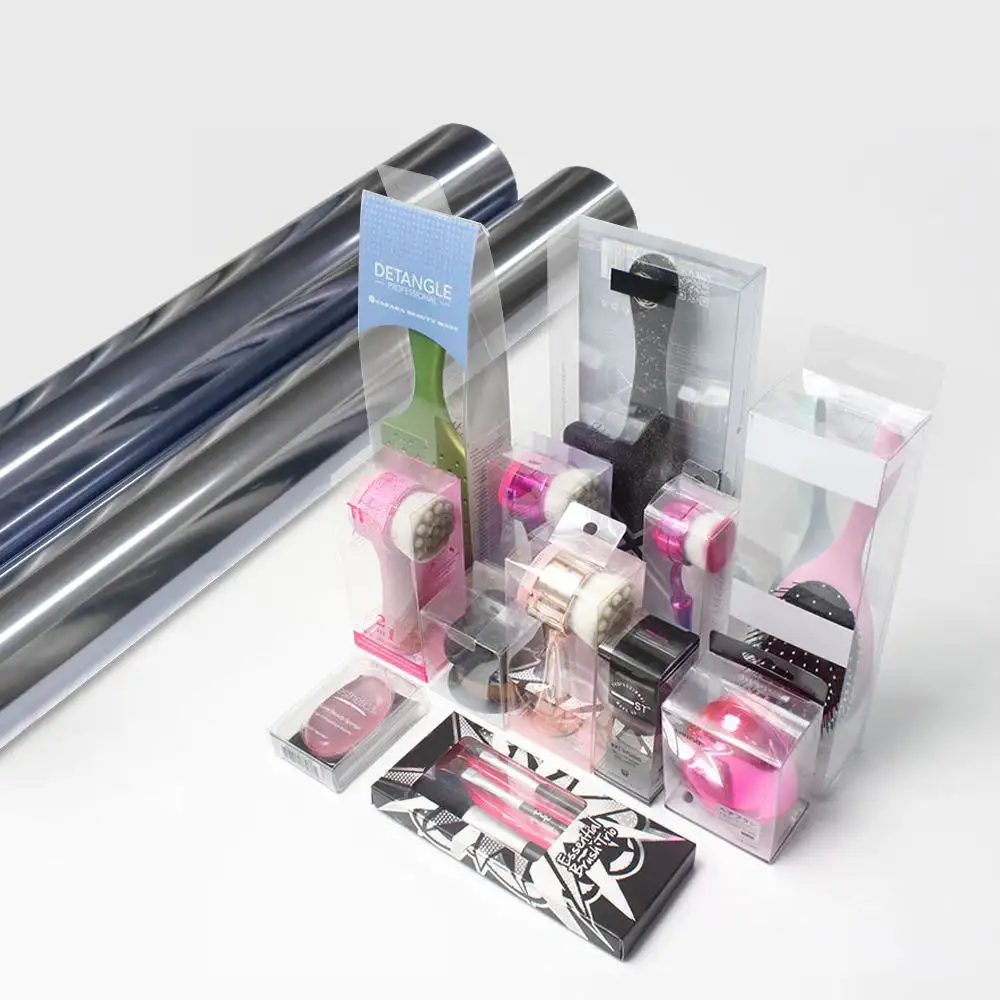 무료 샘플 명확한 엄밀한 PVC 필름 물집 상자 선물 포장 MOQ 1 톤 투명 하드 비닐 투명 PVC 필름 공장 가격