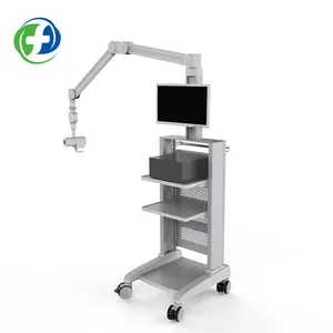 endoscopy trolley with shelf with monitor support storage trolley with drawer with tray