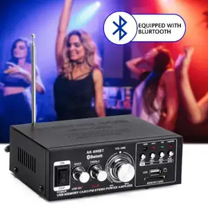AOSHEN AK-698BT Mini 250W 2 Channel Bass Tube With Amplifier Audio For Car Competition