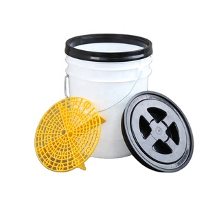 Round Plastic Car Wash Bucket Gamma Lid Bucket with Dust Filter on Sale