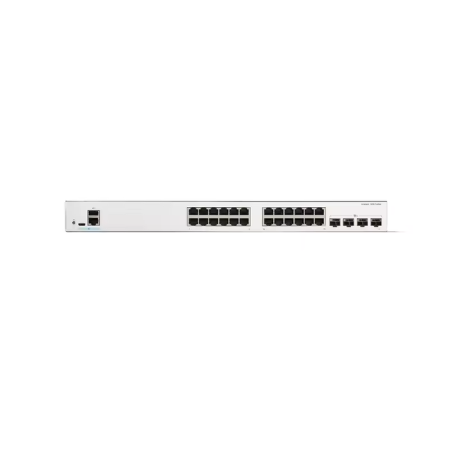 C1300-24T-4X Managed L3 Switch 24 Port Gigabit RJ45 4*10G SFP+ Uplink Fanless for SMB Enterprise Office Network Deployment