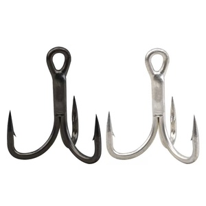 Hameçon triple en nickel noir et étain blanc de bonne qualité pour leurres de pêche en rivière, lac et ruisseau, appâts pour eaux moyennes - Product Image 1