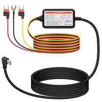 Kit de Cableado para Cámara de Coche 12v 24v, Cable de Alimentación Micro USB, Convertidor Reductor de Voltaje, Fusibles Incluidos
