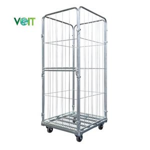 شبكة الجانب الصناعي المحمول للطي الغسيل أقفاص الكتان المتسخة عربة على عجلات - Product Image 2