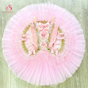 T0603 <span class=keywords><strong>Fairy</strong></span> <span class=keywords><strong>Doll</strong></span> Pink Competition Tutú de ballet profesional para adultos - Product Image 1