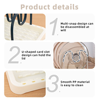 Plastic PVC potdeksel, schaal- en komorganizer, klassieke stijl, handgemaakt, duurzame houder voor keukenkasten