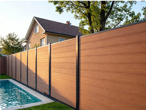 <span class=keywords><strong>Pannello</strong></span> per Recinzione WPC di Prima Generazione Completamente Chiuso con Accessori, Facile da Assemblare, Durevole, Sicuro e Anti-Formica - Product Image 2