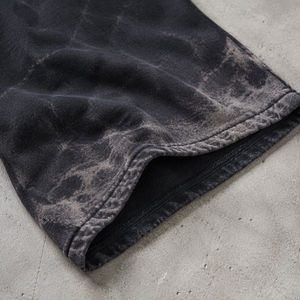 Pantalon de survêtement baggy à jambe droite pour homme, 100% coton, brodé, noir, délavé à l'acide, style vintage, de luxe, haute qualité, personnalisable en gros OEM - Product Image 3