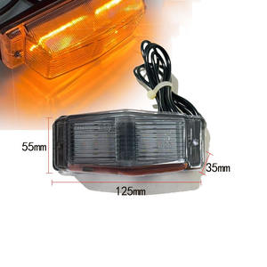 ไฟเลี้ยวข้างแบบ LED สองสี ปรับแต่งได้ พร้อมเลนส์ใสรมควัน สภาพใหม่ สีเหลืองอำพัน-ขาว สำหรับรถบรรทุก <span class=keywords><strong>Volvo</strong></span> SCANIA Benz 24V - Product Image 1