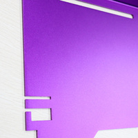 Pièces de caméra personnalisées usinées CNC, anodisées violettes, en tôle d'aluminium Al6061, sablage, surfaces lisses en aluminium CNC