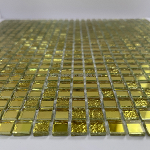Mosaïque en verre miroir MOSAIC, couleur dorée, moderne, 4 mm, écologique, carreaux muraux intérieurs carrés avec garantie de 5 ans pour les projets - Product Image 3