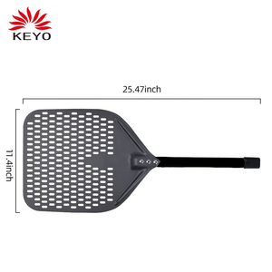 Pelle <span class=keywords><strong>à</strong></span> <span class=keywords><strong>pizza</strong></span> perforée rectangulaire en alliage d'aluminium, manche long en alliage, pelle <span class=keywords><strong>à</strong></span> <span class=keywords><strong>pizza</strong></span> perforée - Product Image 3