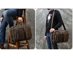 Sac à dos élégant en cuir véritable de qualité supérieure pour les voyages, le bureau, l'université et l'usage quotidien - Product Image 6