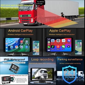 Nouveau moniteur DVR pour camion 4 canaux avec écran tactile 10,1 pouces, caméra de recul latérale, moniteur AI BSD, écran quadruple, grand écran, caméra de recul pour voiture, camion, <span class=keywords><strong>camping</strong></span>-<span class=keywords><strong>car</strong></span> - Product Image 3