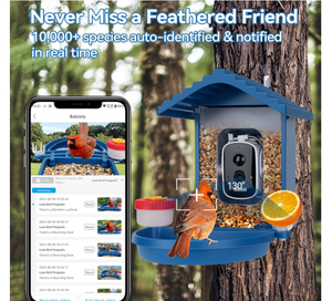 Comedero Inteligente para Pájaros con Cámara, Identificación de Especies de Aves con IA en 2K HD, Cámara de Observación de Aves con Panel Solar, Regalos Originales - Product Image 2